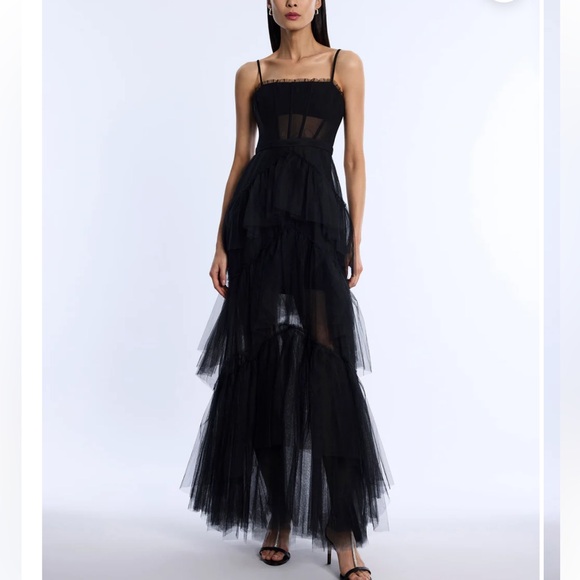 BCBG Oly Ruffled Tiered Corset Gown - Picture 8 of 8